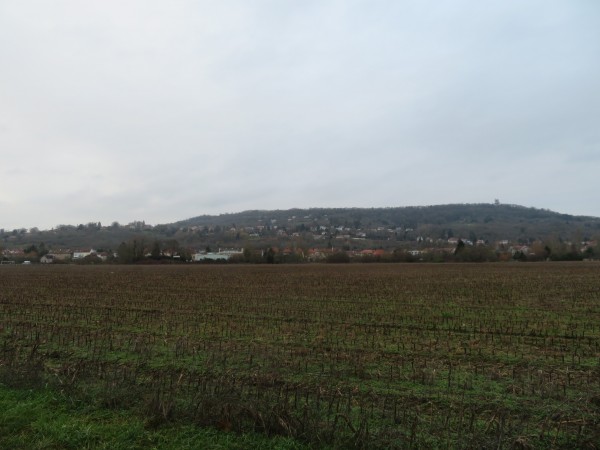 Le Mont Saint-Quentin en impose depuis la fond de la vallée de la Moselle...