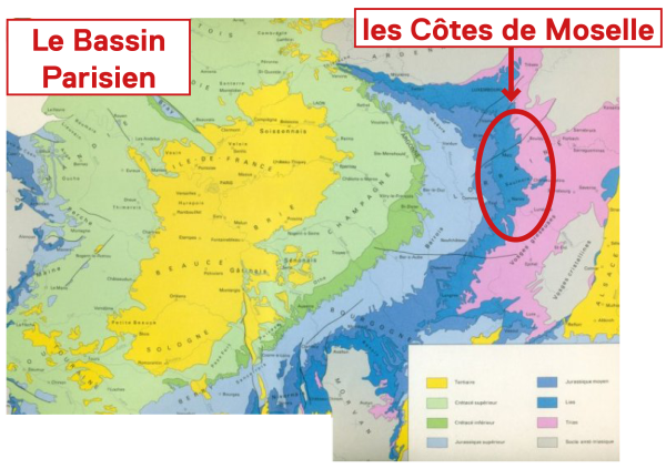 (Crédits : BRGM - Synthèse géologique du Bassin de Paris - Mémoire du BRGM n°102 1980 - Carte géologique G1)